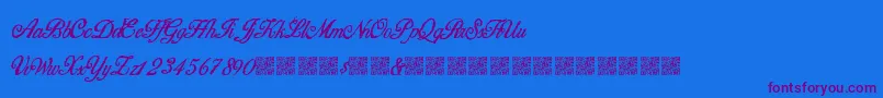 HigherBounties Font – Purple Fonts on Blue Background