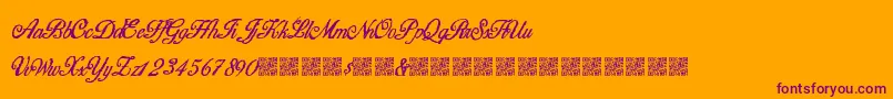 HigherBounties Font – Purple Fonts on Orange Background