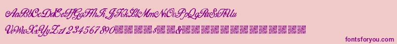 HigherBounties Font – Purple Fonts on Pink Background