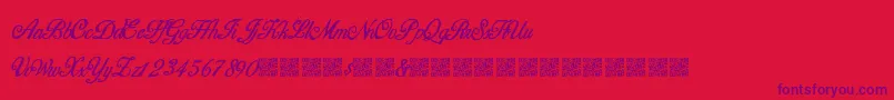 HigherBounties Font – Purple Fonts on Red Background