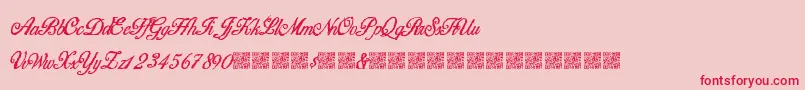 HigherBounties Font – Red Fonts on Pink Background