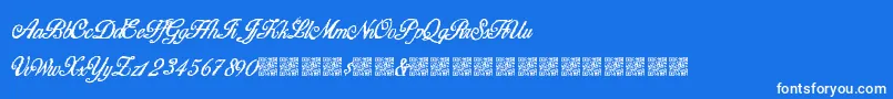 HigherBounties Font – White Fonts on Blue Background