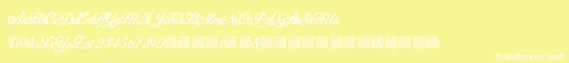 HigherBounties Font – White Fonts on Yellow Background