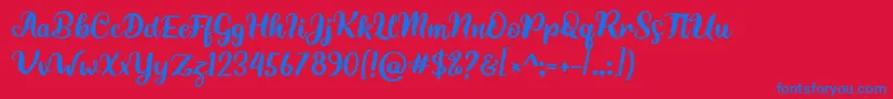 Highest Font – Blue Fonts on Red Background