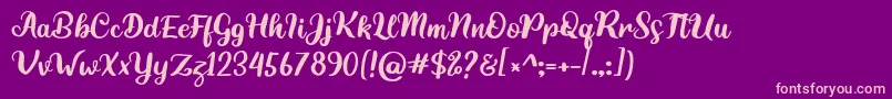 Highest Font – Pink Fonts on Purple Background