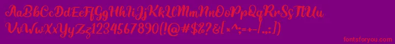 Highest Font – Red Fonts on Purple Background