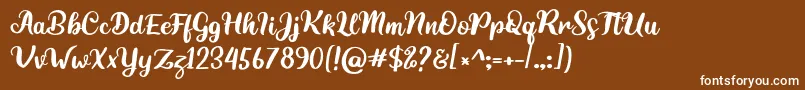 Highest Font – White Fonts on Brown Background