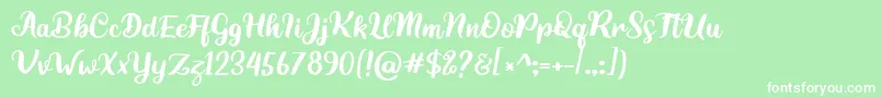 Highest Font – White Fonts on Green Background