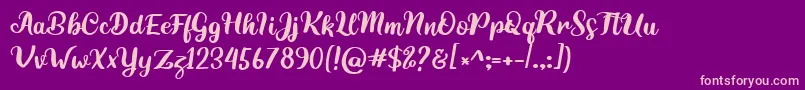 Highest Font – Pink Fonts on Purple Background