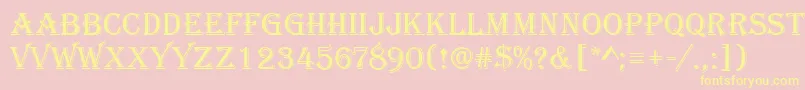 Alger2 Font – Yellow Fonts on Pink Background