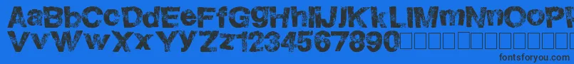 HighFlight Font – Black Fonts on Blue Background
