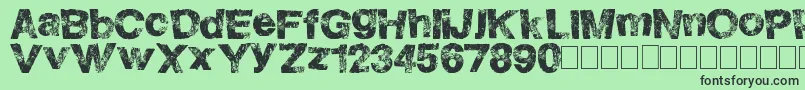 HighFlight Font – Black Fonts on Green Background