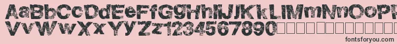 HighFlight-Schriftart – Schwarze Schriften auf rosa Hintergrund