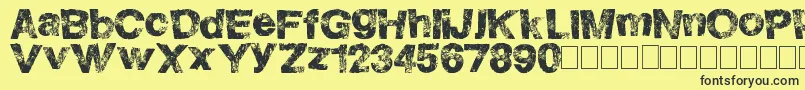 HighFlight Font – Black Fonts on Yellow Background