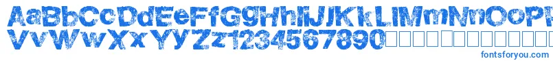 Шрифт HighFlight – синие шрифты