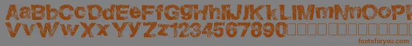 HighFlight Font – Brown Fonts on Gray Background