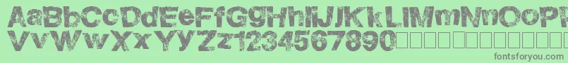 HighFlight Font – Gray Fonts on Green Background