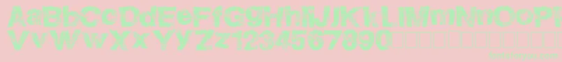 HighFlight Font – Green Fonts on Pink Background