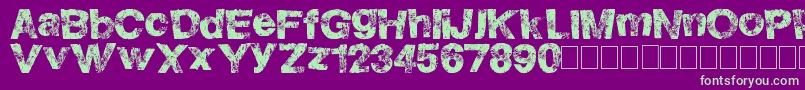 HighFlight Font – Green Fonts on Purple Background