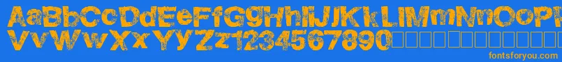 HighFlight Font – Orange Fonts on Blue Background