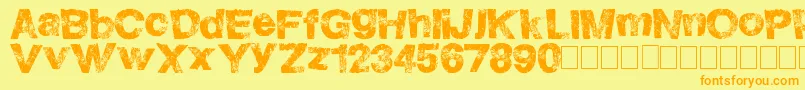 HighFlight Font – Orange Fonts on Yellow Background