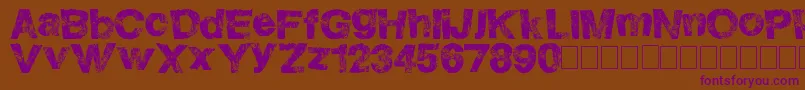 HighFlight Font – Purple Fonts on Brown Background