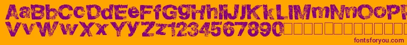 HighFlight Font – Purple Fonts on Orange Background