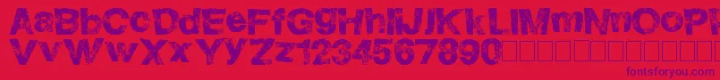 HighFlight Font – Purple Fonts on Red Background