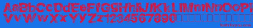 HighFlight Font – Red Fonts on Blue Background