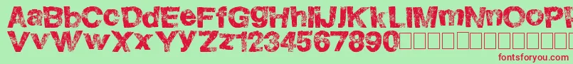 HighFlight Font – Red Fonts on Green Background