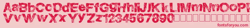 HighFlight Font – Red Fonts on Pink Background