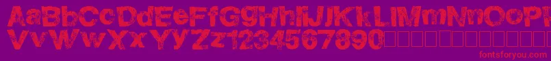 HighFlight Font – Red Fonts on Purple Background
