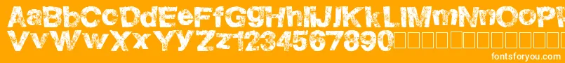 HighFlight Font – White Fonts on Orange Background