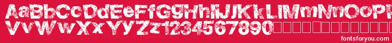 HighFlight Font – White Fonts on Red Background