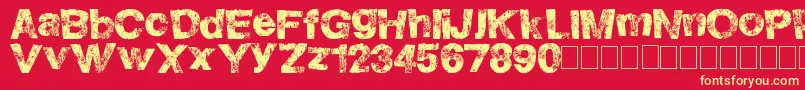 HighFlight Font – Yellow Fonts on Red Background