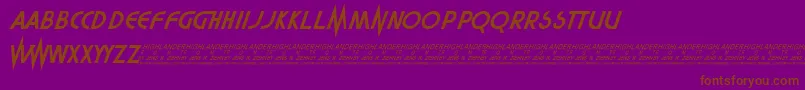 Highlander Font – Brown Fonts on Purple Background