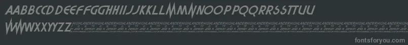 Шрифт Highlander – серые шрифты на чёрном фоне