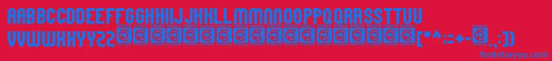 HighMount Free Font – Blue Fonts on Red Background