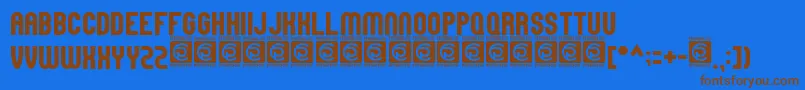 HighMount Free Font – Brown Fonts on Blue Background