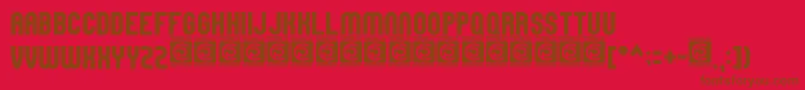 HighMount Free Font – Brown Fonts on Red Background