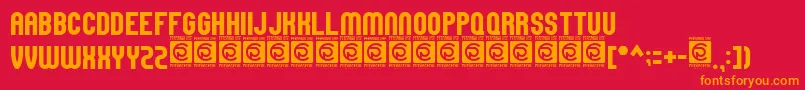 HighMount Free Font – Orange Fonts on Red Background