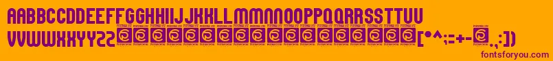 HighMount Free Font – Purple Fonts on Orange Background