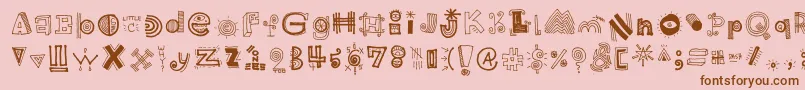 HighSchoolNotebook Regular Font – Brown Fonts on Pink Background