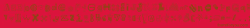 HighSchoolNotebook Regular Font – Brown Fonts on Red Background