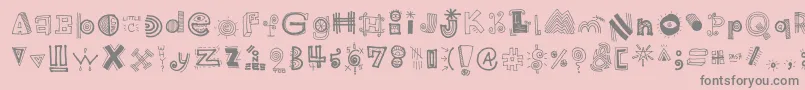 HighSchoolNotebook Regular Font – Gray Fonts on Pink Background