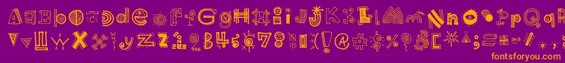 HighSchoolNotebook Regular Font – Orange Fonts on Purple Background