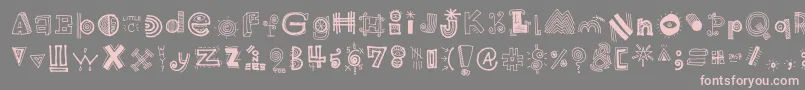 HighSchoolNotebook Regular Font – Pink Fonts on Gray Background
