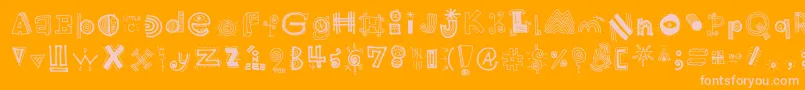 HighSchoolNotebook Regular Font – Pink Fonts on Orange Background
