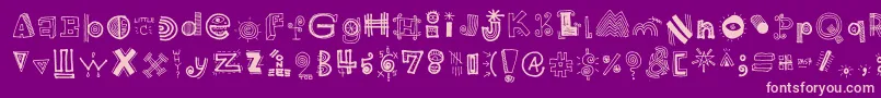fuente HighSchoolNotebook Regular – Fuentes Rosadas Sobre Fondo Morado