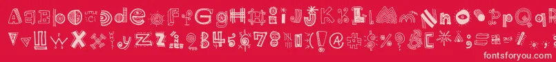 Lisätietoja HighSchoolNotebook Regular-fontista HighSchoolNotebook Regular-fontti – vaaleanpunaiset fontit punaisella taustalla